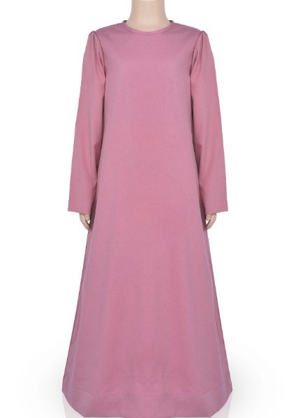 Girls Plain Abaya - Dusky Pink