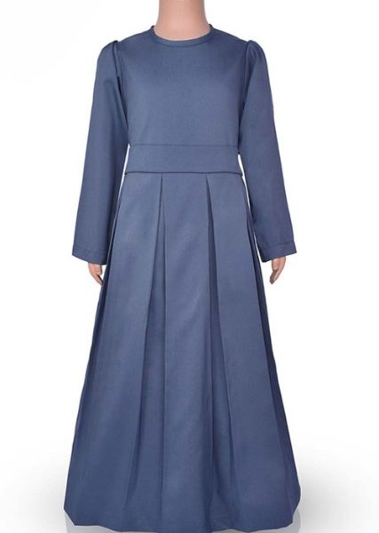 Girls Modest Dress - Orion Blue