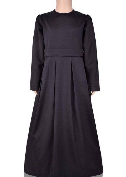 Girls Modest Dress - Black
